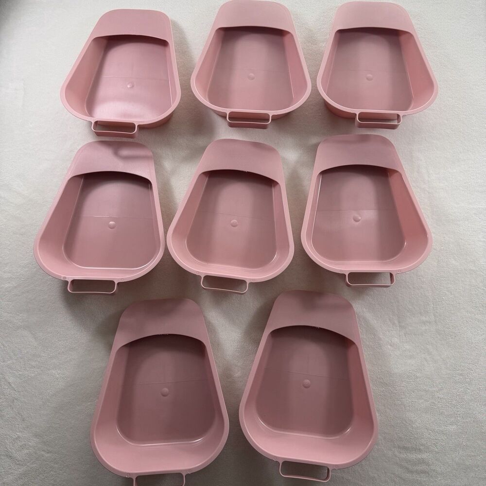 Bedpan 12" Plastic NEW Lot of 8 Rose Color Medical Home Health
